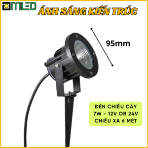 Đèn Chiếu Cây 7W – 12V 24V Ánh Sáng Vàng