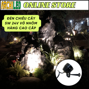 Đèn Chiếu Cây 5W 24V – Hàng Cao Cấp Vỏ Nhôm Nguyên Khối