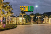 Trang trí dây led quấn cây khu Apolo Picenza Riversida Sơn La